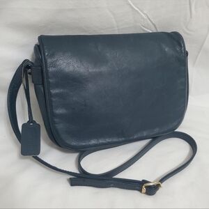 Vintage 80's Sabrina Navy Leather Crossbody/Shoulder Bag